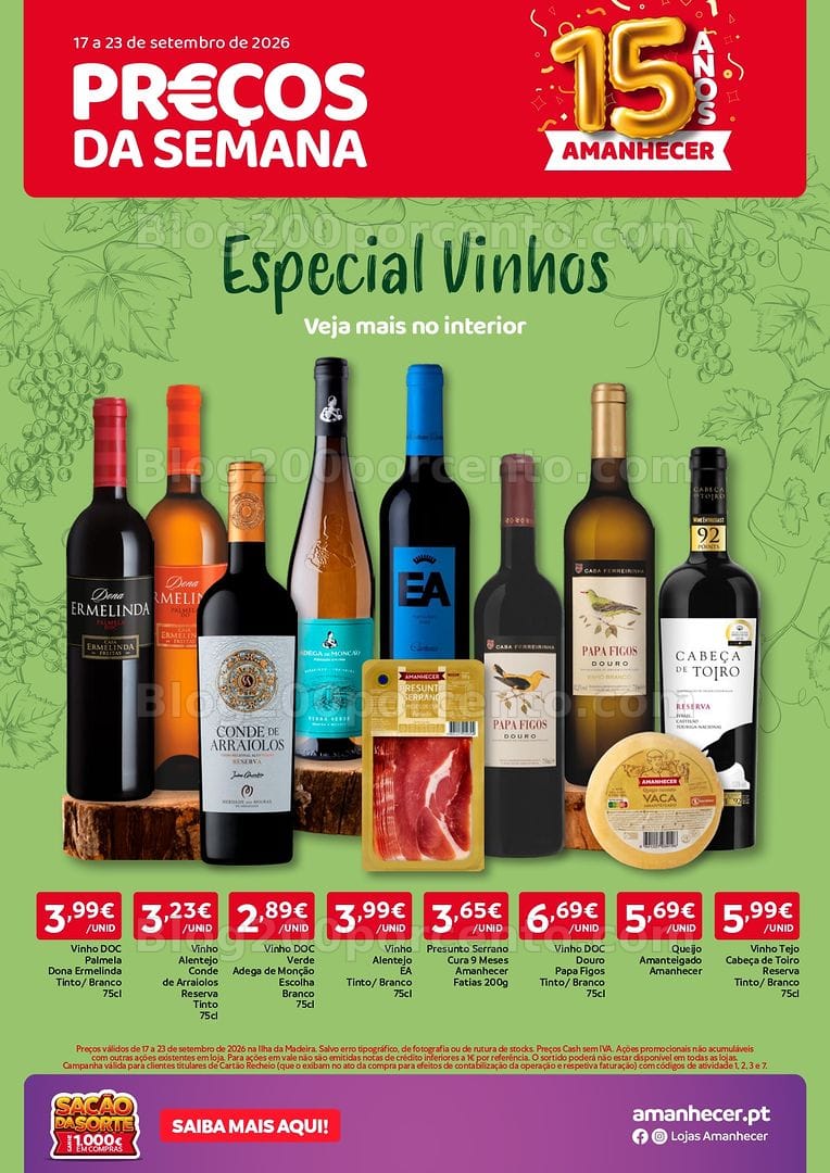 Antevisão Folheto AMANHECER Madeira Promoções de 17 a 23 setembro
